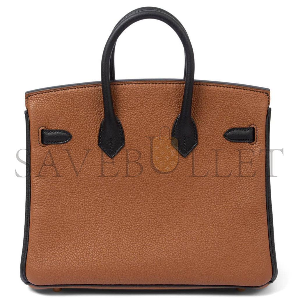 H**mes master birkin 25 epsom golden brown and black gold buckle 1380217481102 (25*18*13cm)
